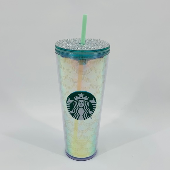 Starbucks Accessories - Starbucks Mermaid Siren Bling Top Tumbler